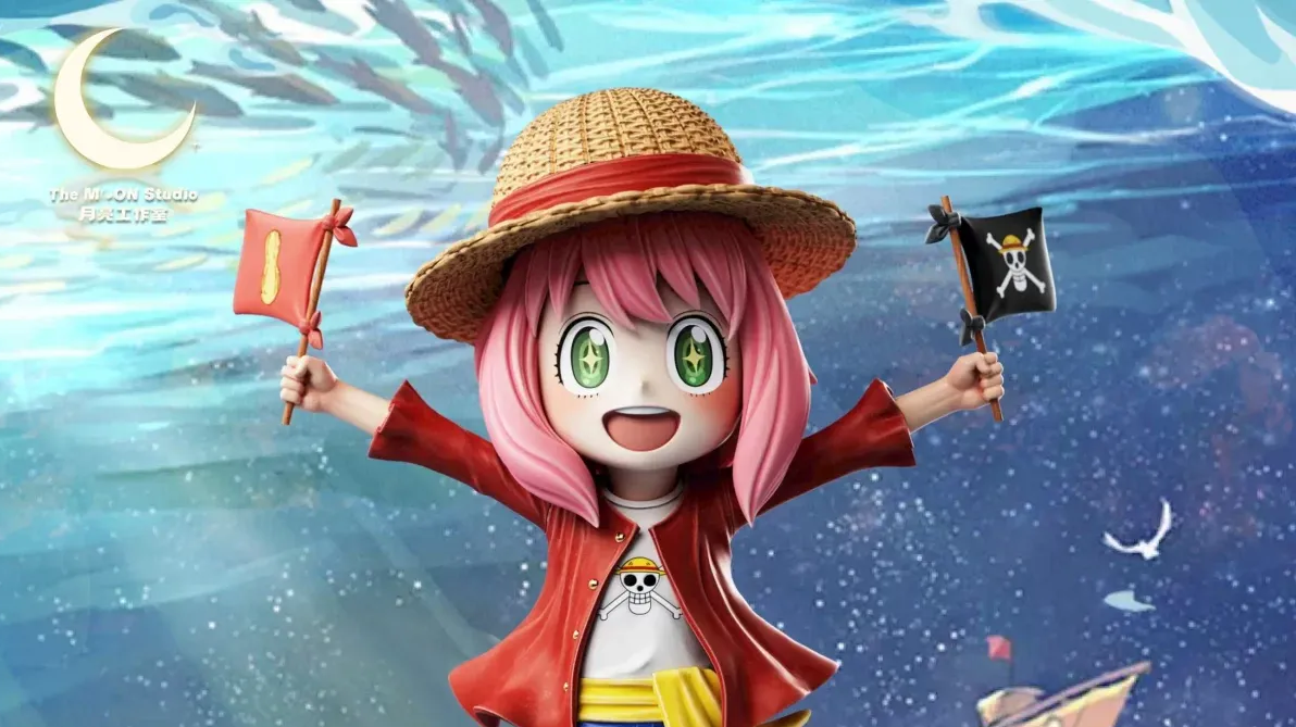 SPY x FAMILY x One Piece Collaboration: Adorable Anya Forger Figure as Monkey D. Luffy